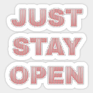 JustStayOpen Just Stay Open Reopen California Red Digital Sticker